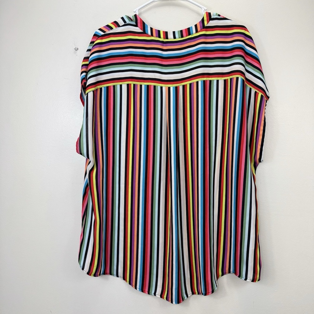 Torrid Multicolor Striped Blouse - Picture 8 of 11